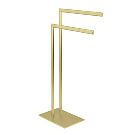 Kingston Brass SCC3097 Edenscape Pedestal Dual Towel-Rack, Brushed Brass
