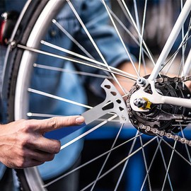 Bicycle Disc Brake Spreader, Bicycle Tool, No Need to Remove the Wheel Repeatedly, Suitable for Professional or Amateur Cyclists(Silver Blue)