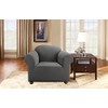 SureFit Simple Stretch Subway 1-Piece - Chair Slipcover - Gray