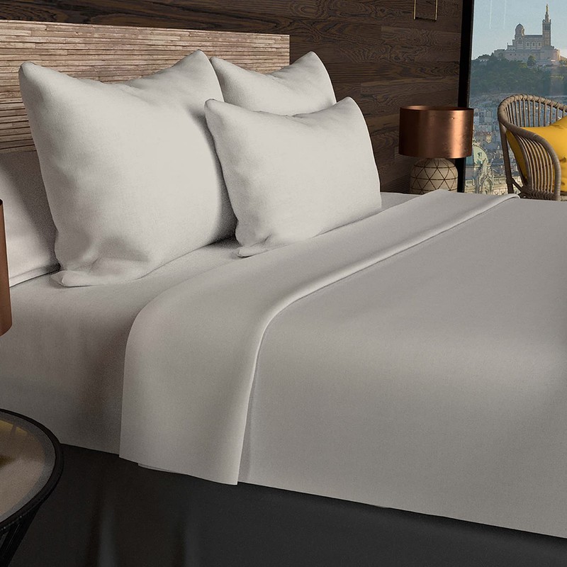 Soleil d'ocre, Fitted Sheet, Cotton 57 Threads, Linen, 160 x