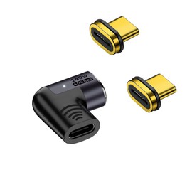 USB-C Type C Magnet Converter Adapter, Thunderbolt 3, Raiden, 40Gbps, 100W/5A, 8K/60Hz, High Speed Data Transfer, 8K Video Transfer, 24 Pins, USB C Magnet, Magnetic Connector, Supports Video Output,