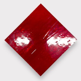 Dark Red Transparent COE 96 System 96 Fusible Glass Sheet (2)