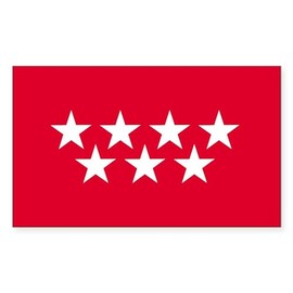 CafePress Madrid Flag Rectangle Sticker Rectangle Bumper Sticker Car Decal