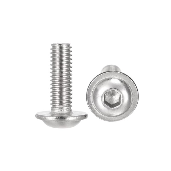 uxcell Flanged Button Head Screw, Socket Cap Screw, Fastener Bolt,