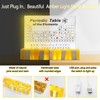 Periodic Table with Real Elements Inside, Amber Lighted Stand Acrylic