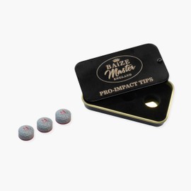 PRO-IMPACT Hybrid Leather Snooker and Pool Cue Tips 10mm (Maroon - Medium)