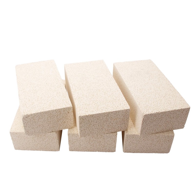 6 Pieces Insulating Fire Brick for Ovens, Kilns, Fireplaces, Forges