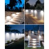 vighep 4 Pack Solar Fence Lights Waterproof, Motion Sensor Deck