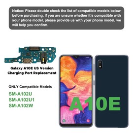 Charging Port Replacement Kit Compatible with Galaxy A10E, Dock Board USB-C Connector Only for A10E SM-A102U, SM-A102U1, SM-A102W, with Toolkit