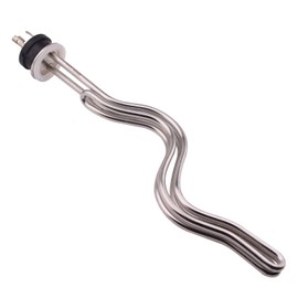 DERNORD 240V 4500W Tri-clamp Ripple Heating Element Stainless Steel Immersion Water Heater with 3-Wire Electrical Locking Plug (1.5 Inch Tri clamp)