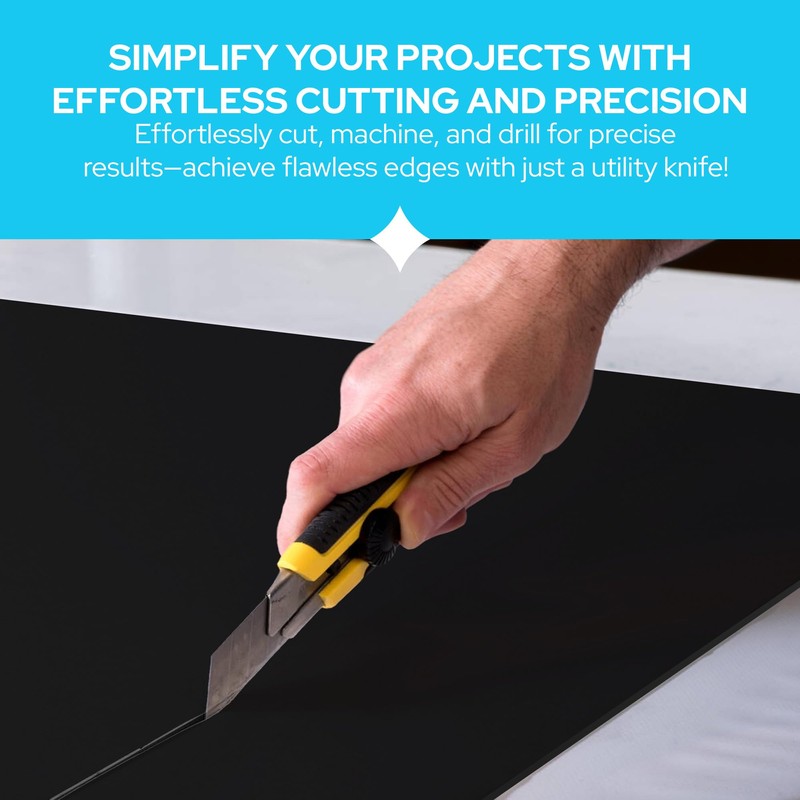 KastLite Black Expanded PVC Moldable Plastic Sheeting - 1/4" Thick