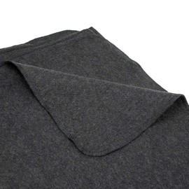 Mollywhopper Classic 40% or 70% Wool Blanket 62" x 84" Great for Camping, Hiking, Emergency, Travel (Asphalt Grey 40% Wool)