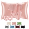 BEDELITE Pack of 2 Satin Cushion Covers 50 x 80
