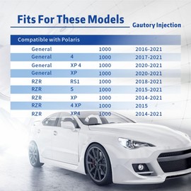 Gautory 0280158337 Fuel Injectors Compatible with Polaris RZR 1000 S 2016-21, RZR XP XP4 1000 2014-21, RZR RS1 1000 2018-21, General 1000 2016-21, General XP4 1000 2020-21 Replaces 2521387 （2 pcs）