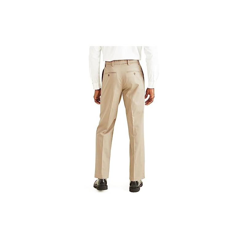 Dockers Men's Classic Fit Signature Khaki Lux Cotton Stretch Pants-Pleated