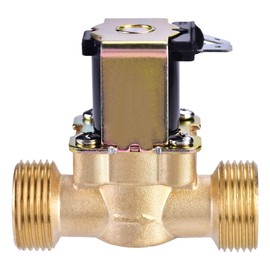 Artillery Solenoid Valve, DC 24 V 3/4 Inch Electronic Solenoid Valve Brass Water Valve Normally Closed Solenoid Water Valve Direct Controlled Valve for Water Control