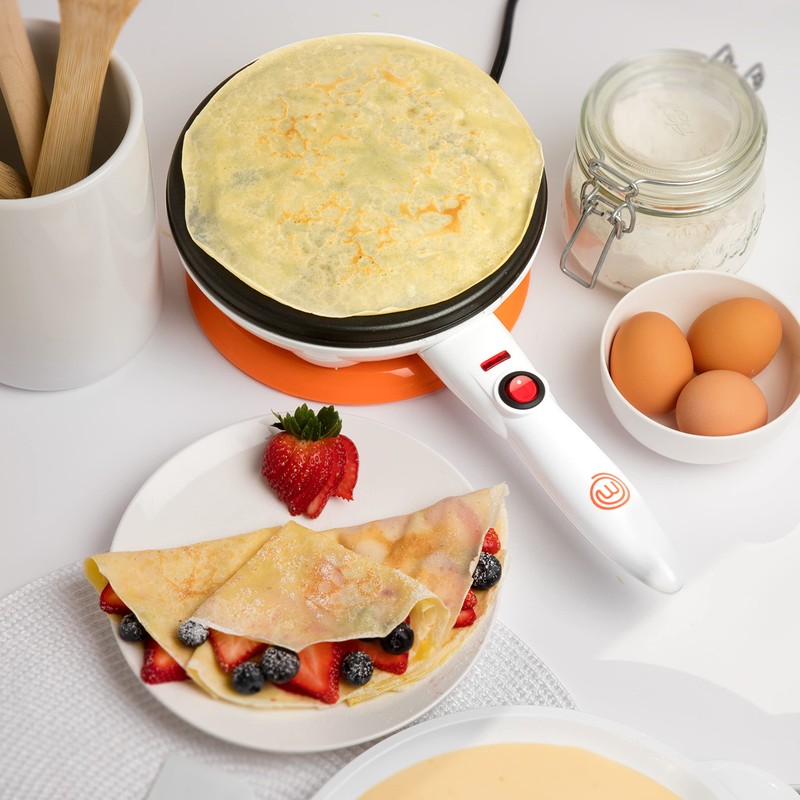 MasterChef Cordless Crepe Maker with Non-stick Dipping Plate plus Electric