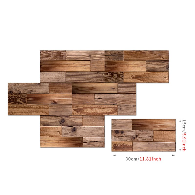 18PCS Wall Stickers Peel and Paste Wood Grain Furniture Refurbishment