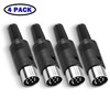 MEIRIYFA DIN 8-Pin Male Plug Connector, 4 Pack DIN 8