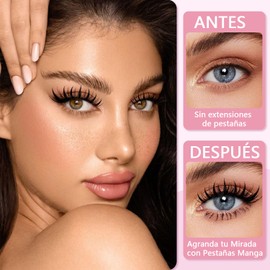 FANBOLD 154 Pcs Pestañas Postizas Kit Completo,Extensiones de Pestañas Con Unión Y Sellado Con Unión Y Sellado De Pestañas De Sujeción Fuerte,Pestañas Anime Naturales,DIY Lashes Extension Kit 10-18mm