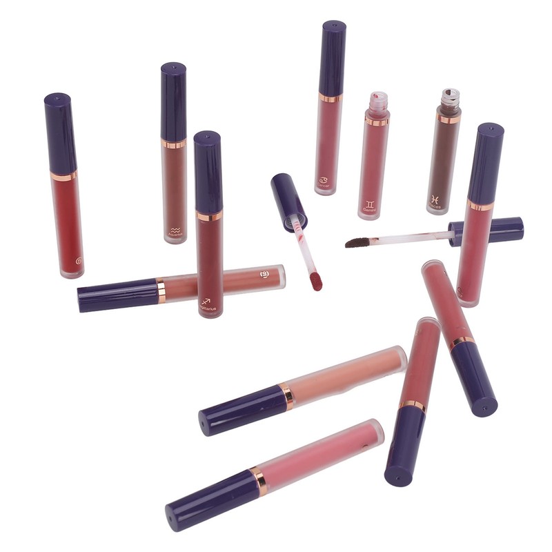12 Colors Matte Liquid Lipstick Set Long Lasting Waterproof Non