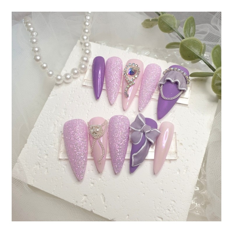 no.3 Lovely Ribbon Violet - Round / no.3 러블리 리본
