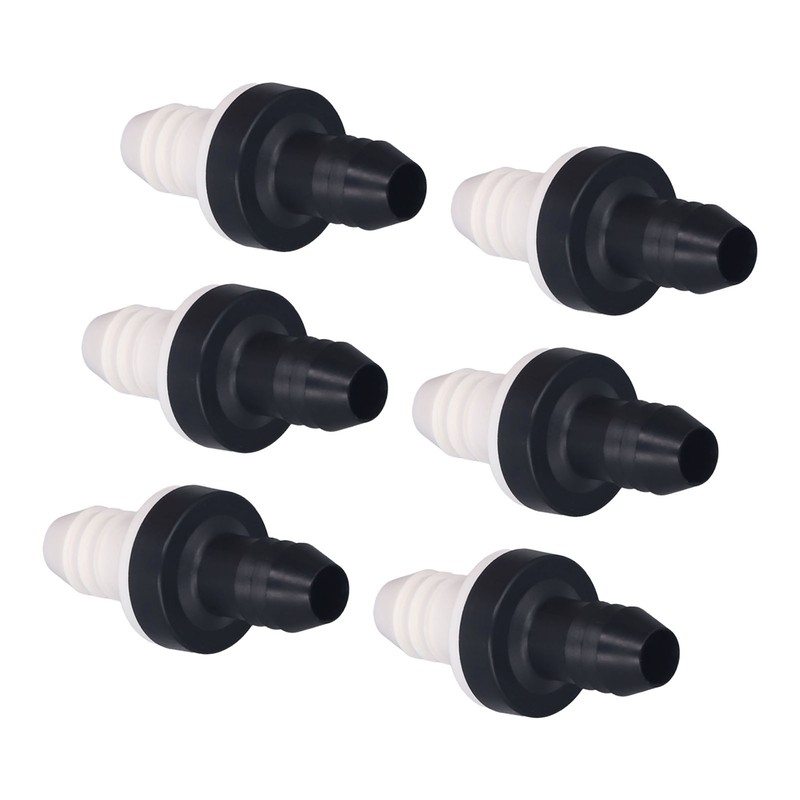 6Pcs Check Valve Plastic Non Return 1 Way Inline Valve