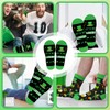 St Patricks Day Socks, Novelty Funny Green Four Leaf Clover