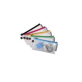 Exacompta 34130E Case EVA with Zip Made of Flexible Plastic 10 x 21 cm 1 Piece Random Colour Ideal for Office Supplies and Accessories Pencil Case Document Mat Case