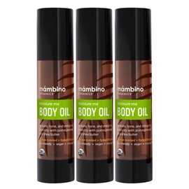 Moisture Me Body Oil – Organic, Pure Blend of Dutch Shea, Spanish Almond & Turkish Pomegranate – Hydrate for Relaxed Skin – Cruelty-Free Skin Care by Mambino Organics, 3-Pack 4 fl oz
