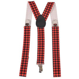 Dress Up America Unisex Diamond Checkerboard Suspenders - Regular Size