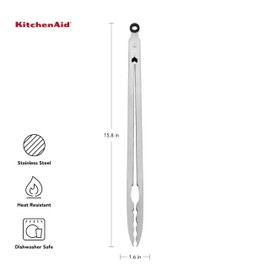 KitchenAid Stainless Steel Long Tongs, 14 Inch