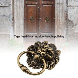 Be In Your Mind Door Knocker 6.2" Tiger Head Antique Bronze Door Knocker Replacement for Entrance Doors
