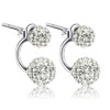 Infinite U 925 Sterling Silver Double Austria Crystal Ball Studs