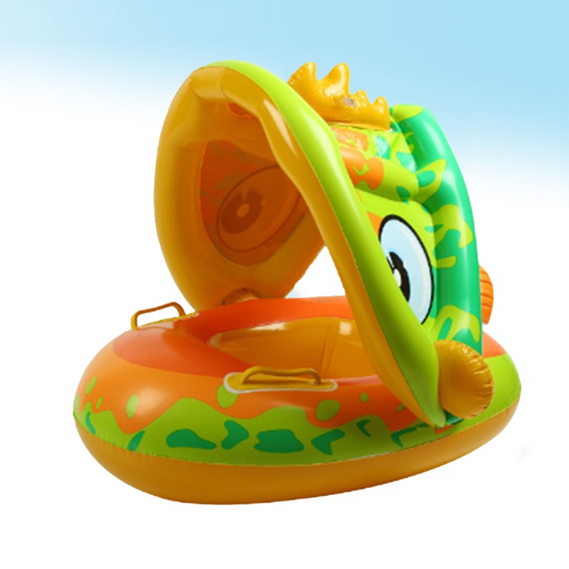 Swim Ring Awning Unique Shape Gasbag Comfortable Backrest Swimming Ring