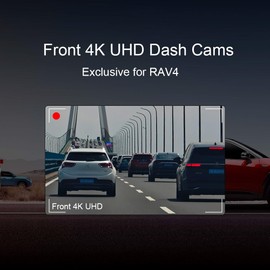 Wefoka OEM Style Front 4K Dash Cam for Toyota RAV4 LE Limited SE Adventure XLE XSE(Model B, Has Vent Hole), Build-in WiFi, GPS & App, Dual Loop Recording, G-Sensor & 128GB Card