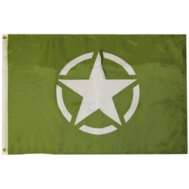 3x5 Army Historic Original Olive Star 100D Woven Poly Nylon Flag 3'x5' Banner