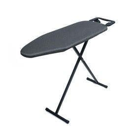 Duwee 12"x36" Ironing Board with Heat Resistant Cover and Thicken Felt Pad, Folding Adjustable Height Compact Ironing Board,Light Weight,Easy to Storage,Black
