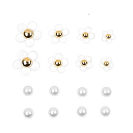 Carlsen. Dijes para Sandalias de Vinilo, Kit con Adornos para Calzado, Accesorios Aesthetic de Decoración en Calzado. (Flores Blancas)