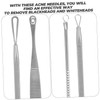 Baluue 1set Portable Blackhead Removal Tool Kit Comedone Extractor for