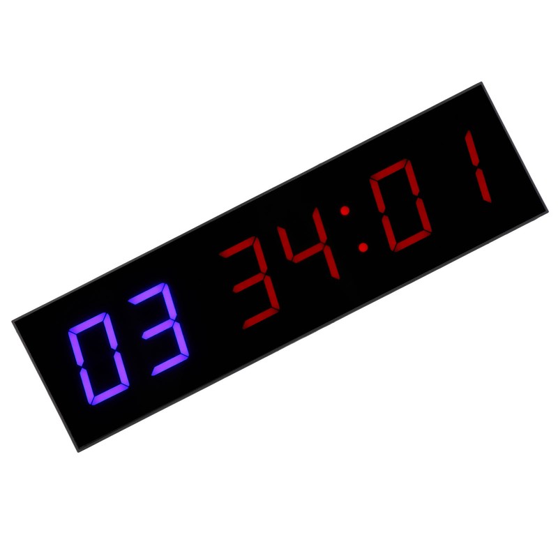 Gym Timer Interval 6 Bit LED Workout Countdown Up Stopwatch