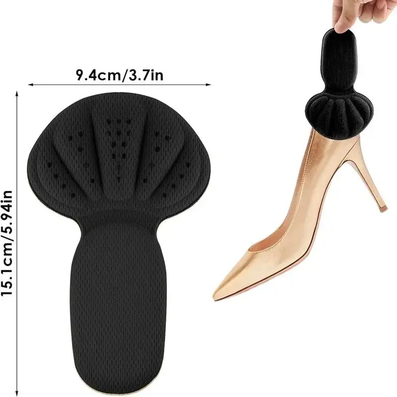 2 in 1 Heel Cushion Inserts Soft Mesh Heel Grips