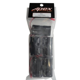 Apex RC Products 4 Cell AA Battery Holder W/JST Connector Receiver Battery Pack - 5 Pack 2930