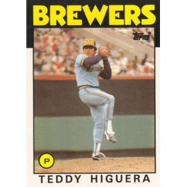 1986 Topps Tiffany Baseball #347 Teddy Higuera Milwaukee Brewers