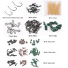 TopHomer Fishing Accessory Kit - 187pcs Tackle Box with Hooks,