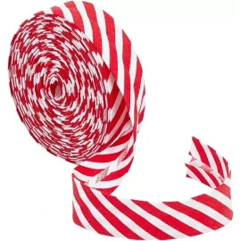 BENECREAT 10.94 야드 레드 화이트 스트라이프 바이어스 바인딩 7/8 인치 와이드 크리스마스 리본 BENECREAT 10.94 Yards Red White Stripes Bias Binding 7/8 Inch Wide Christmas Ribbon