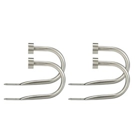 Premium Curtain Holdback, Quality Metal Decorative Curtain Holdbacks with Zinc Alloy Cap Finials,Rust-Proof, Set of 4 Window Curtain Holdbacks,Satin Nickel