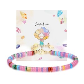 JSDDE Women's Bracelet Gemstone Bead Bracelet for Women Healing Stones Bracelet Lucky Bracelet Amulet Spiritual Lucky Charm Boho Jewellery, Gemstone