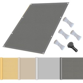 Awning with Mounting Ropes, Sun Protection, Waterproof, UV Protection, Wind Protection, Awning, Polyester, Rectangular, Tear-Resistant with Eyelets, Rope for Garden, Patio, Balcony, Camping, 1 x 1.5 m