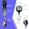 Three Crosses Badge Holder with Retractable Reel Clip,Sunlight Lanyards for